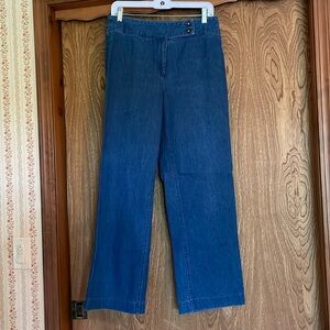 Talbots high-rise wide-leg jeans